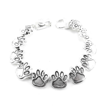 Doggy Paw Prints Shaped Charm Bracelet with Magnetic Clasp | DOTOLY