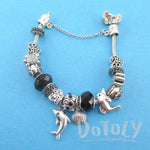 Dolphins Flowers and Sea Turtle Charm Bracelet with Barrel Clasp and Safety Chain | DOTOLY