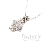 Dorky Baby Penguin Shaped Pendant Necklace in Silver | Animal Jewelry