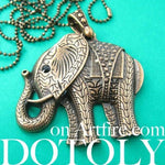 large-detailed-elephant-animal-charm-necklace-in-bronze