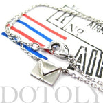 Miniature Envelope Letter Charm Necklace in Silver | DOTOLY | DOTOLY