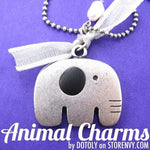 Adorable Elephant Animal Pendant Necklace in Silver on SALE | DOTOLY