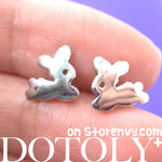 Bunny Rabbit Animal Stud Earrings in Sterling Silver | DOTOLY | DOTOLY