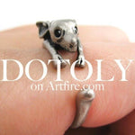 Miniature Reindeer Deer Animal Wrap Around Ring in Silver - Sizes 4 to 9 Available | DOTOLY