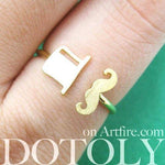 adjustable-simple-mustache-and-top-hat-ring-in-gold