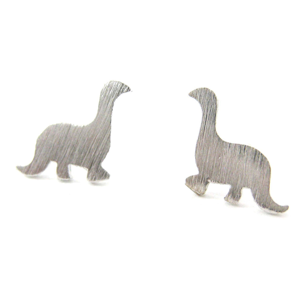 Classic Dinosaur Shaped Stud Earrings in Silver | ALLERGY FREE | DOTOLY