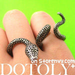 adjustable-realistic-snake-animal-two-finger-double-ring-in-silver