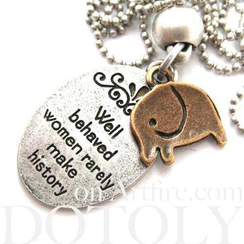elephant-cute-animal-round-pendant-necklace-in-silver-with-quote