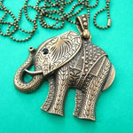 large-detailed-elephant-animal-charm-necklace-in-bronze