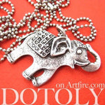 Happy Elephant Pendant Necklace in Silver | Animal Jewelry | DOTOLY