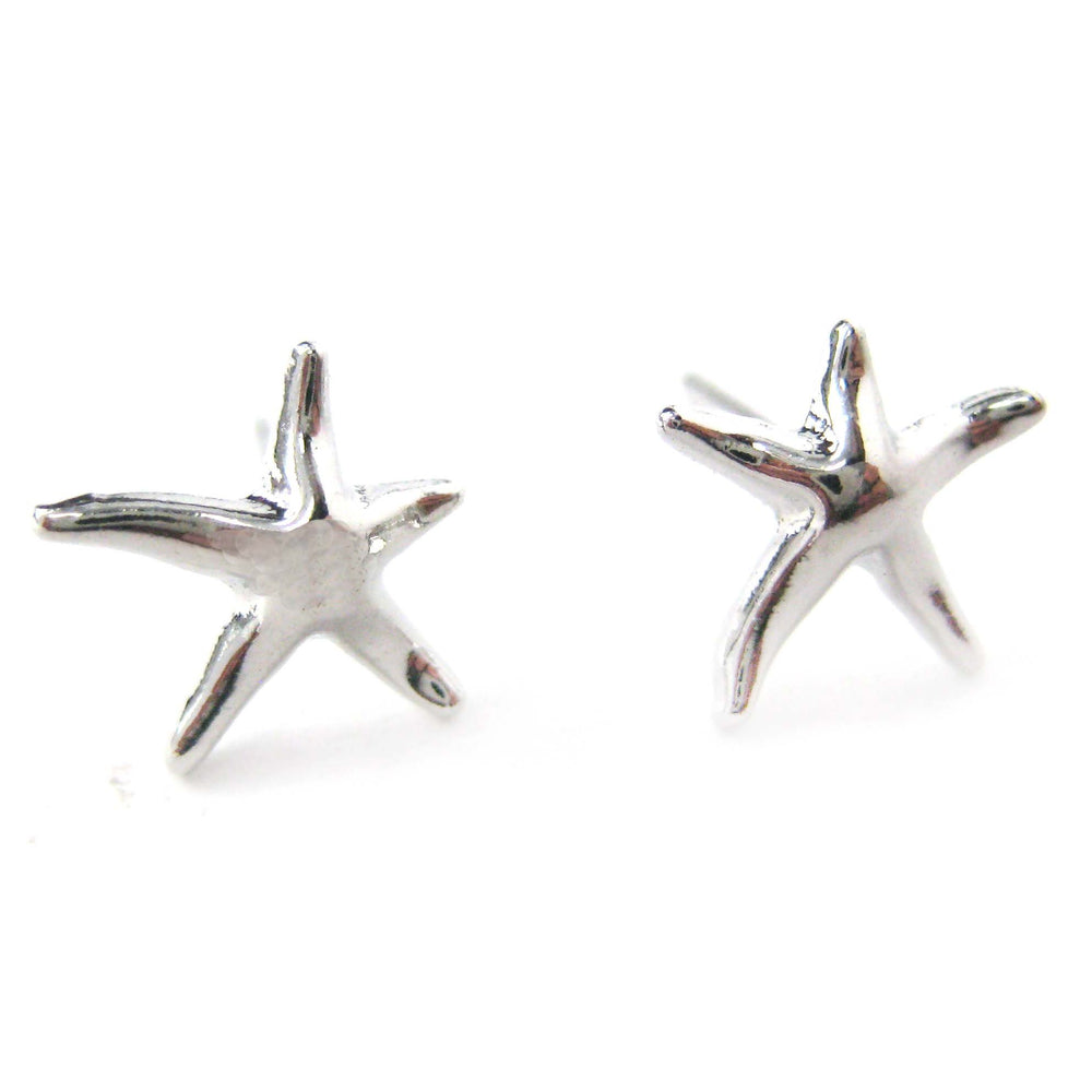 small-simple-starfish-star-shaped-stud-earrings-in-silver
