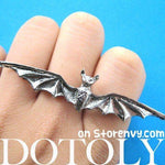 Adjustable Bat Shaped Double Duo Finger Animal Ring in Silver | DOTOLY | DOTOLY