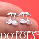 Cherry Shaped Stud Earrings in Sterling Silver | DOTOLY | DOTOLY