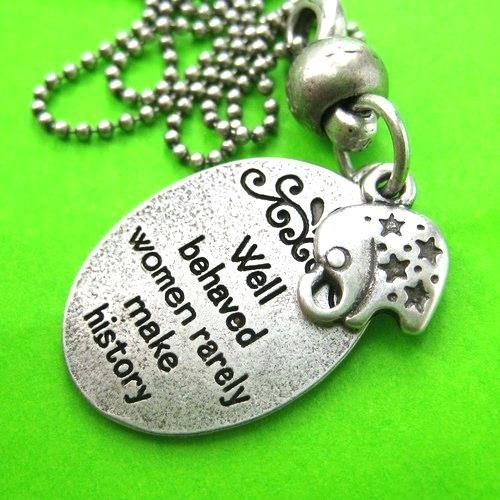 elephant-animal-round-pendant-necklace-in-silver-with-quote