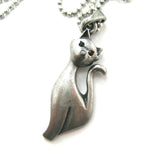 Kitty Cat Animal Pendant Necklace in Silver | Animal Jewelry | DOTOLY