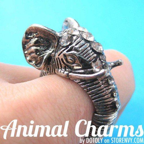adjustable-elephant-realistic-animal-ring-in-silver