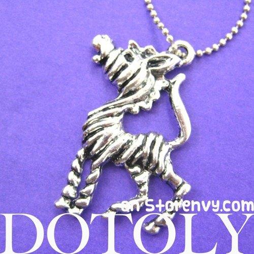 Zebra Horse Pendant Necklace in Silver | Animal Jewelry | DOTOLY