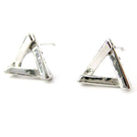 Small Geometric Triangular Stud Earrings in Silver | DOTOLY | DOTOLY