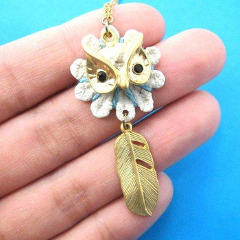 Beautiful Owl Feather Animal Charm in Gold on SALE | DOTOLY | DOTOLY