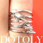 Spiked Studded Rocker Chic Ring in Silver Size 6.5 | DOTOLY | DOTOLY