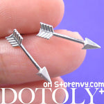 Realistic Arrow Shaped Stud Earrings in Silver | ALLERGY FREE | DOTOLY