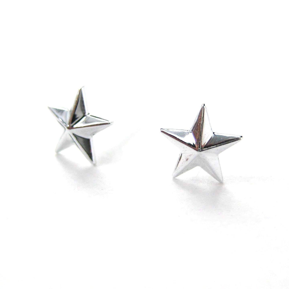 Classic Star Shaped Plastic Post Stud Earrings | Allergy Free