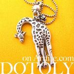 Giraffe Pendant Animal Necklace in Silver | Animal Jewelry | DOTOLY