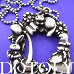 Alice in Wonderland Inspired Kitty Cat Bunny Rabbit and Teacup Necklace | DOTOLY