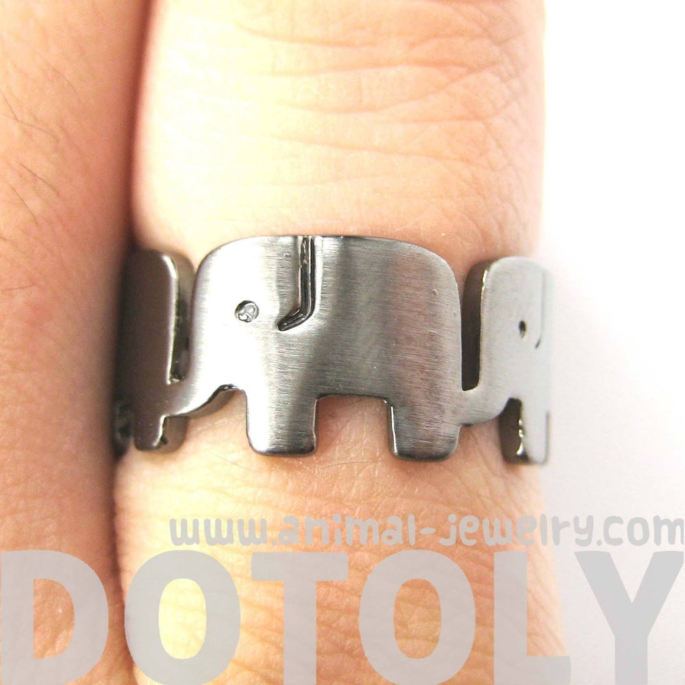elephant-family-parade-animal-ring-in-gunmetal-silver-us-size-6-to-8-available