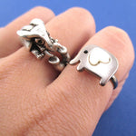 Elephant Lover Animal Ring Jewelry Set in Silver | SALE | DOTOLY