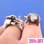 Elephant Lover Animal Ring Jewelry Set in Silver | SALE | DOTOLY