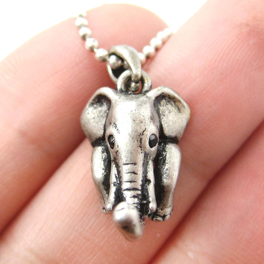 elephant-realistic-animal-charm-necklace-in-silver-animal-jewelry