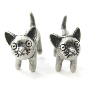 fake-gauge-earrings-adorable-kitty-cat-animal-plug-earrings-in-silver