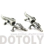 fake-gauge-earrings-alligator-crocodile-animal-shaped-stud-plug-earrings-in-silver