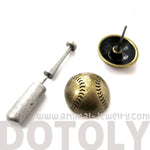 fake-gauge-earrings-baseball-bat-and-ball-shaped-faux-plug-stud-earrings