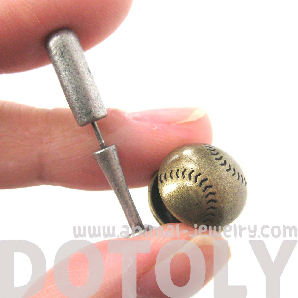 fake-gauge-earrings-baseball-bat-and-ball-shaped-faux-plug-stud-earrings