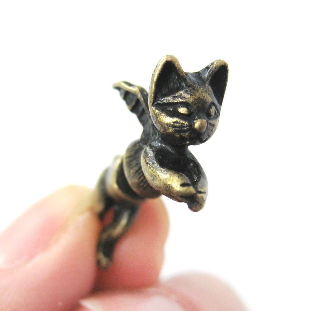 fake-gauge-earrings-kitty-cat-burglar-animal-shaped-plug-earrings-with-wings-in-brass
