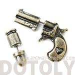 fake-gauge-earrings-gun-pistol-and-bullet-shaped-faux-plug-stud-earrings-in-brass