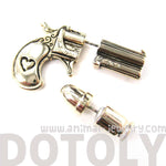 fake-gauge-earrings-gun-pistol-and-bullet-shaped-faux-plug-stud-earrings-in-shiny-gold