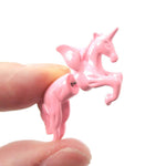 Fake Gauge Earrings: Mythical Unicorn Horse Animal Faux Plug Stud Earrings in Light Pink | DOTOLY