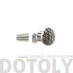 Fake Gauge Earrings: Nail Spike Stake Shaped Faux Plug Stud Earrings in Silver | DOTOLY