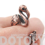 Flamingo Bird Shaped Animal Wrap Around Ring in Copper | Sizes 4 to 9 Available | DOTOLY