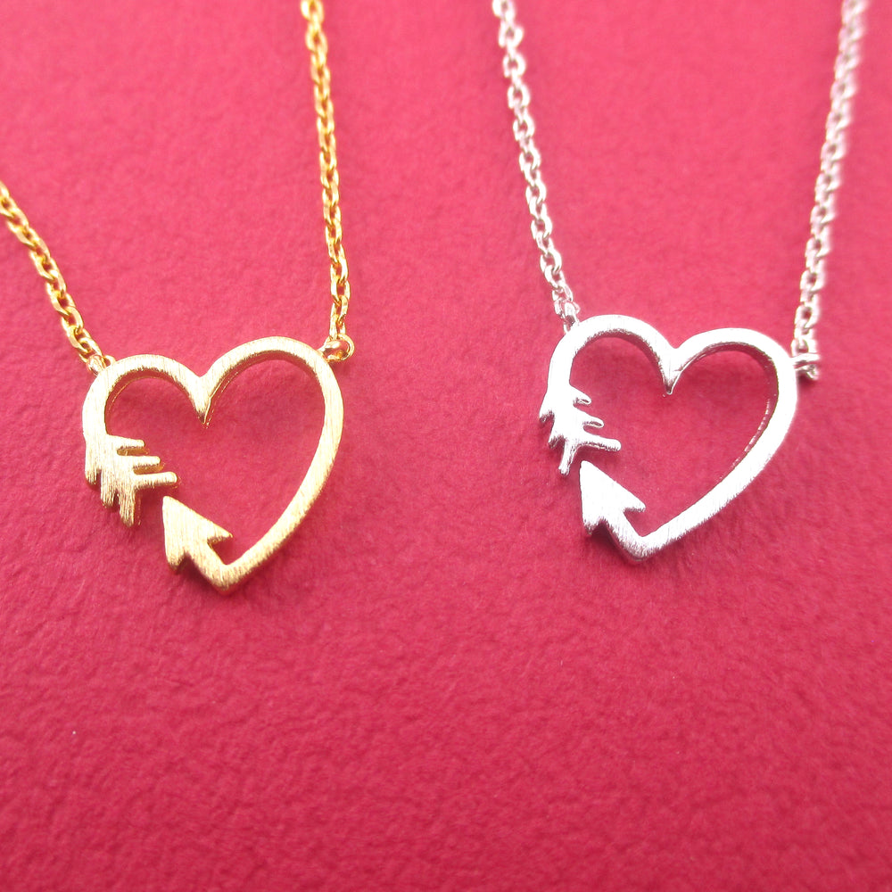 Follow Your Heart Shaped Arrow Pendant Necklace | Gifts For Her