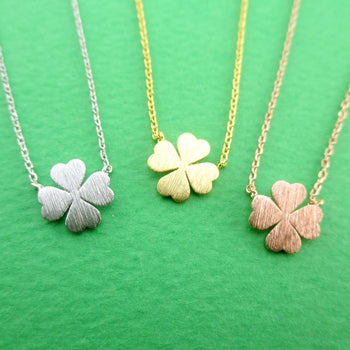 Four Leaf Clover Shaped Lucky Charm Pendant Necklace | DOTOLY
