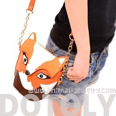 Fox Wolf Shaped Animal Themed Cross body Shoulder Bag for Women | DOTOLY