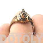 Fox Wolf Shaped Animal Wrap Around Ring in Sizes 5 and 6 | DOTOLY | DOTOLY