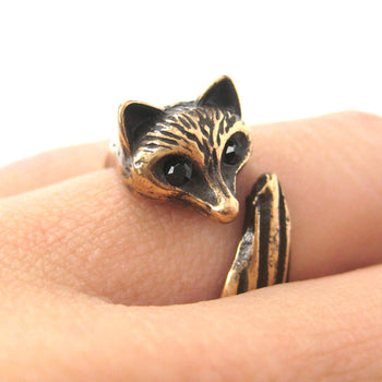 Fox Wolf Shaped Animal Wrap Around Ring in Sizes 5 and 6 | DOTOLY | DOTOLY