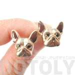 French Bulldog Puppy Face Shaped Stud Earrings | Animal Jewelry for Dog Lovers | DOTOLY