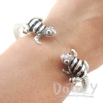 Frog Shaped Open Bangle Bracelet Cuff in Silver | DOTOLY