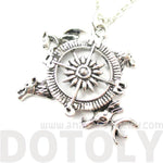 Game of Thrones Lion Stag Dragon Dire Wolf Compass Crest Intro Title Sequence Pendant Necklace | DOTOLY